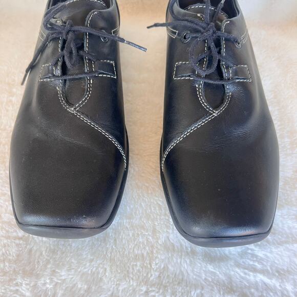 Wolky Black Leather Lace Up Shoes Men’s Size 9 EU 42 Comfort Oxford Casual - Picture 6 of 10